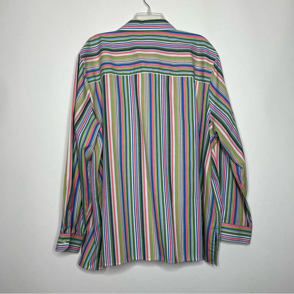 Foxcroft Multicolor Striped Button Down Shirt 24w… - image 2
